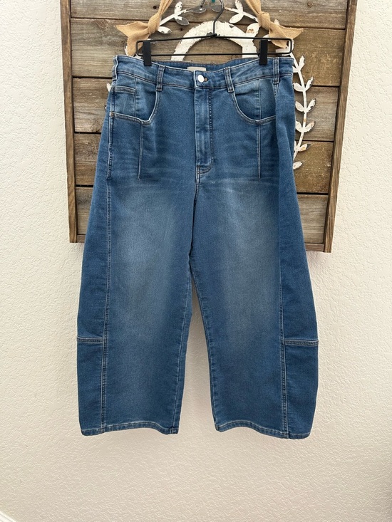 Anthropologie Denim - Anthropologie Pilcro Wide leg cropped barrel denim‎ jeans size 32